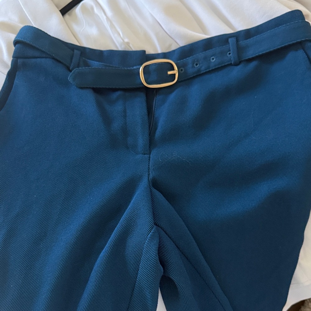 Ann Taylor Teal Belted Trouser